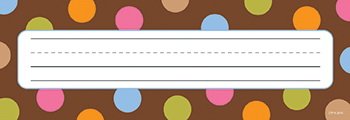 Creative Teaching Press Dots on Chocolate Name Plates (6544)