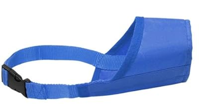 Extra Extra Small Dog Muzzle Size XXS Blue Breathable Anti Bite Bark Nylon Fits Pomeranian Prague Ratter Rat Terrier Russian Toy Terrier Toy Fox Terrier Toy Poodle Yorkshire Terrier