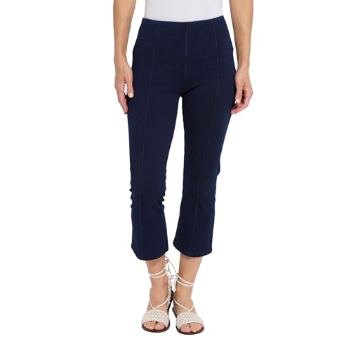 Lyssé Lizzette Bow Detail Crop Flare Denim Pants for Women