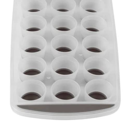 Forma Gelo Bolinha Esfera Redonda de Silicone 18 Cavidades Cinza
