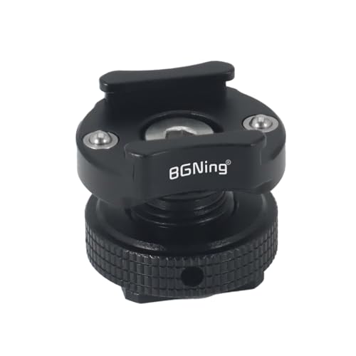 BGNing Aluminum Cold Shoe Mount for Mobile Phone Camera Cage Handle with Cold Shoe Slot