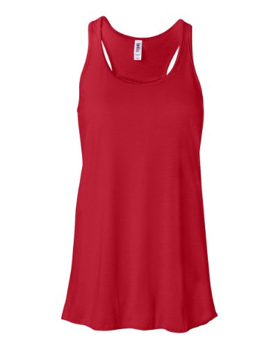 Bella 8800 Ladies Flowy Racerback Tank - Red44; Extra Large