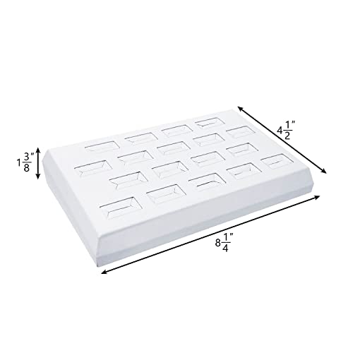 image for MOOCA 18 Slots Ring Tray Display, Slotted Ring Showcase Display Jewelr
