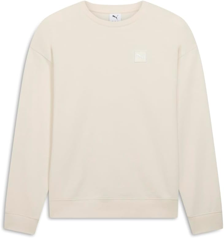 Womens Essentials Elevated Comfort Crew Neck Sweatshirt Casual - Off White