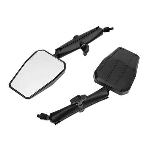 2 Espejos retrovisores para motocicleta universales con manillar ajustable negros
