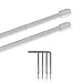 Produktbild Vitragestangen 2er Pack ausziehbar, 2 Gardinenstangen mit Schraubhaken (Farbe: weiß, Größe: 40-60cm)