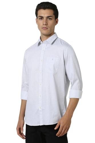Image of Van Heusen Casual Printed Shirt for Men| Premium Cotton| Full Sleeves| Slim Fit |Breathable Fabric