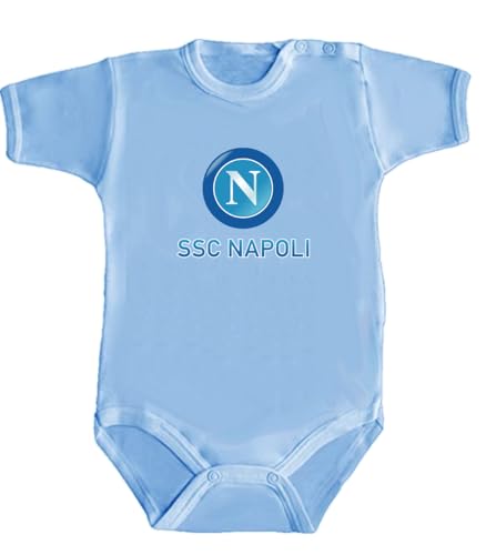 Kitry Body Bimbo Bimba Neonato Bebè Logo Napoli Sport Calcio Calcetto Pigiama Tempo Libero Relax Felpe Squadra Tifoso Napoletano Pizza Cuore Passione Napule