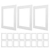 COHEALI 30 Stück Passepartout mit Präzise Geschnittenen Quadratischen Öffnungen aus Papier Weiße Platte und Verformungen Betont Details und Verhindert Verformungen für Poster und