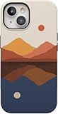 Casely iPhone 15 Case | Opposites Attract | Day & Night Mountains | Compatible with MagSafe | Bold Protective Design