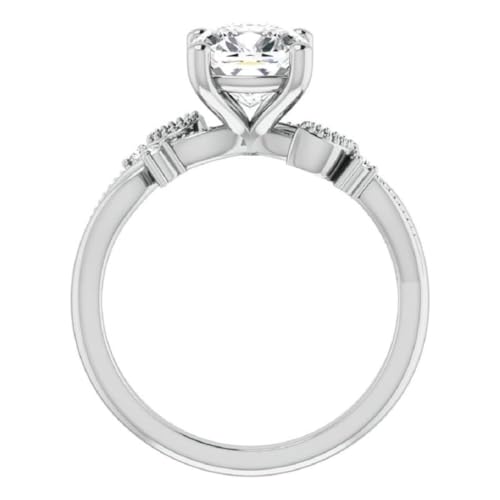 Moissanite Cushion Cut Engagement Ring Set 1CT-3CT Milgrain Bridal Ring 925 Silver/10K/14K/18K Gold Anniversary Christmas Gift For Her3