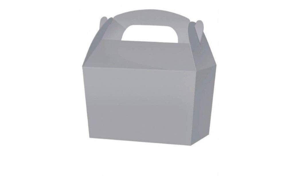 Playwrite Treat Boxes - Wedding Favour Cupcake Gift Party Box - Choose From 13 Colours (1, Silver)