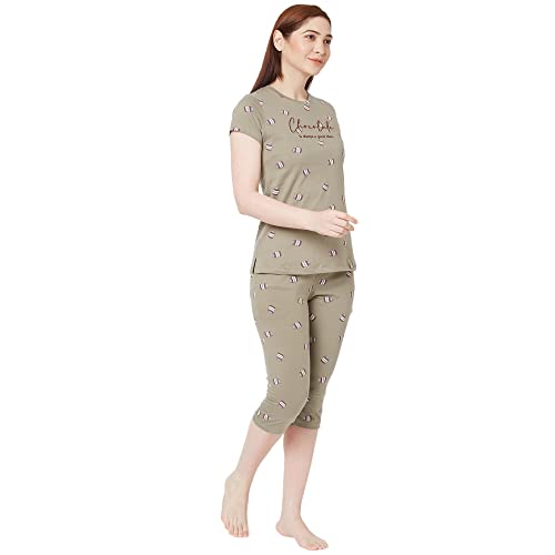Image of Sweet Dreams Printed Cotton Regular Fit Womens Nightsuit