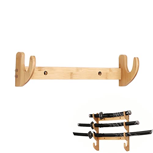 Miuxe Schwert Display Wandhalterung Samurai Schwerthalter | Mehrschichtiger, Bodenstehender Katana-Schwertständer, Vertikaler Schwertaufhänger Für Die Wand, Kampfsport-Waffenständer Wandmontage