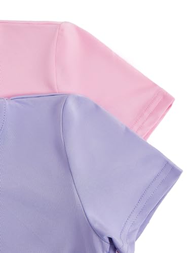 Image of Milumia Girl's 2 Piece Cut Out Crisscross Crop Tops Short Sleeve Tee Shirts