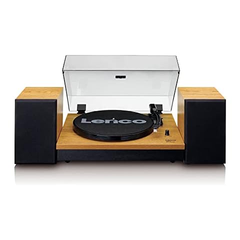 Tocadiscos Lenco LS300WD con Altavoces y Bluetooth Cover