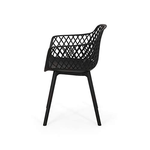 Christopher Knight Home Delia Outdoor Dining Chair (Set Of 2), Black #TOP3