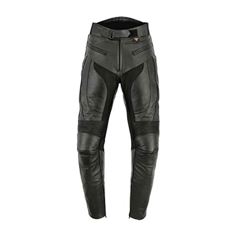 Texpeed Leather Motorcycle Trousers with CE Armour Cover