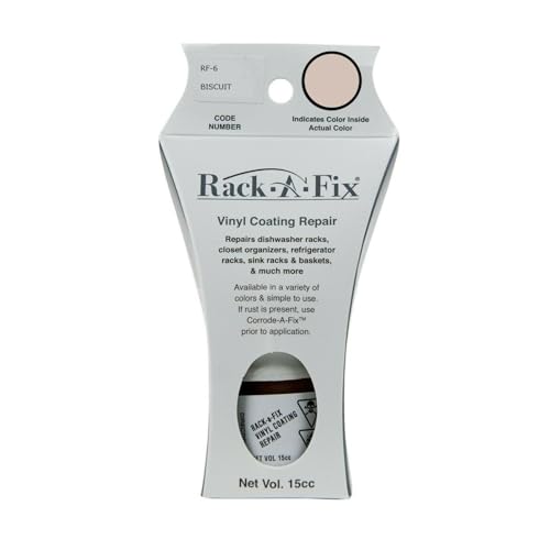 Rack-A-Fix Touch Up Vinyl Coating Repair for Dishwasher Racks & More, RF-6, Biscuit