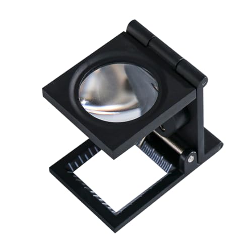 VILLCASE 10x Magnification Jeweler's Magnifying Glass Reusable Desktop Tri-Folded Magnifier for Jewelry Inspecti