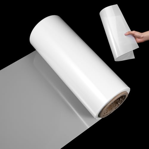 12 Inches x 80 ft 6 Mil Rolls Translucent Blank Mylar Stencil Sheet for Cutting Acetate Sheets Clear Template Material Reusable Stencil Paper Roll for Craft Material, Cutting Machines