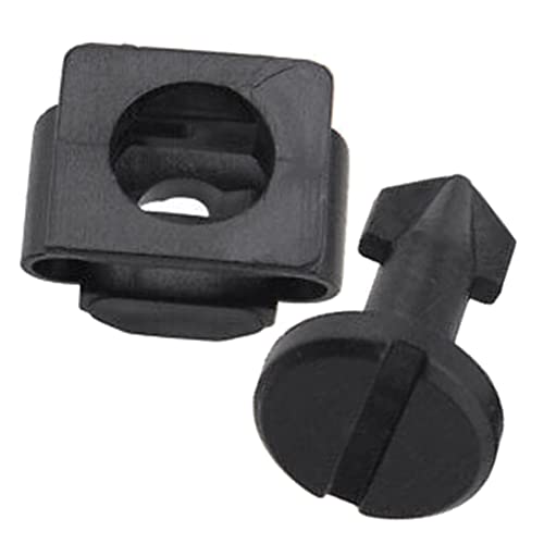 Pderlous Cubierta del motor para bandeja inferior, tornillo de arco de rueda de plástico negro para 91501-SS8-A01, 91601-SS8-A01