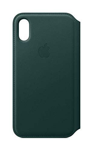 Leder Folio (für iPhone XS) - Waldgrün