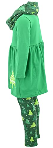 Image of Unique Baby Girls Kids Toddler 3pc Outfit Set Long Sleeve Soft Knit Tunic Top Leggings and Scarf