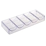 Plateaux à jetons transparents – conception robuste et durable, adaptés au rangement des jetons de poker et des boîtes de rangement
