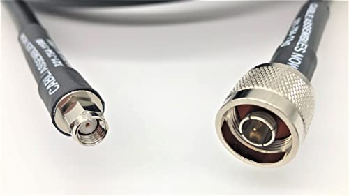 Cable Assemblies Now - LMR-400/LMR400 Times Microwave Low Loss Coax Extension Cable N-Male to Reverse Polarity SMA-Male, 15 Foot - for Bobcat Miner/Helium HNT Hotspot Miner/LoRaWan Hotspot -  Cable Assemblies Now Inc