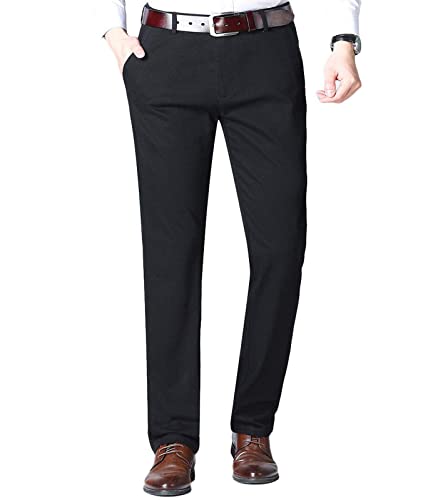 Men's Flat Front Suit Pants Regular Fit Wrinkle-Free Stretch Casual Dress Pants Trousers3