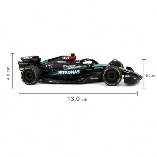Image of Wizplex Bburago Mercedes-AMG Petronas F1 W15 1:43 Scale Officially Licensed Die Cast Metal Formula 1 Car - No. 44 Collectible Model, Display Showpiece for Kids 3+ & Motorsport Fans