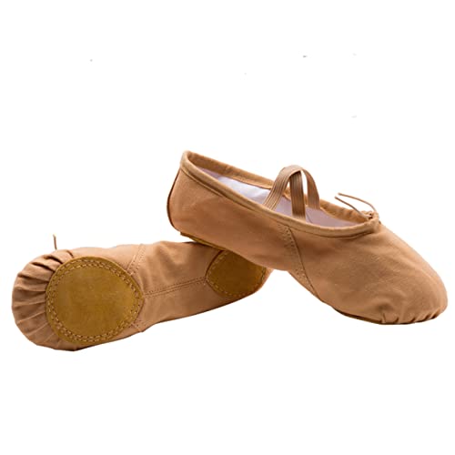Anneome 1 Pair Non Slip Dancing Shoes Girls Ballet Flats Ballet Pilates Shoes Ballet Dancer Shoes Ballet Slipper Ballet Dance Shoes Ballet Practice Shoes Yoga Shoes Aldult Soles Light Brown