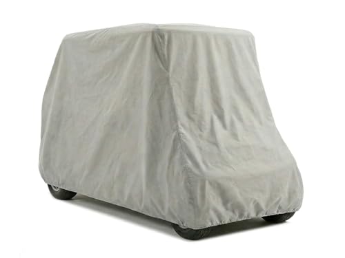 CarsCover HD Waterproof Golf Cart Cover 2+2 Passenger 5 Layer Storage Covers for Yamaha, Club Car, EZ Go (Fit up to 108 inch Long)