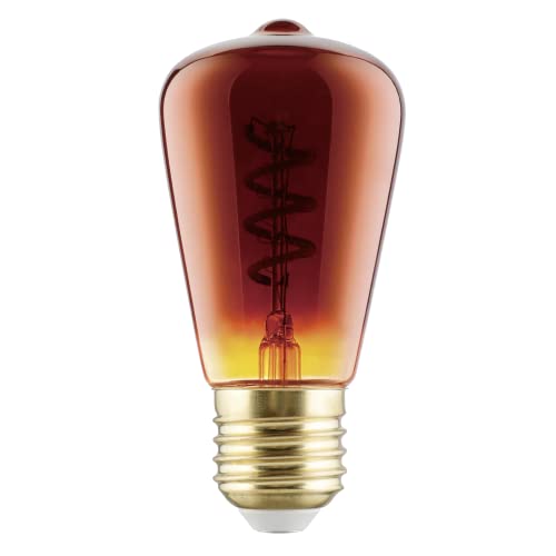 Eglo Dimmable E27 LED, vintage spiral filament light bulb, piston-shaped Edison lamp for retro lighting 4 watt, 100 lumen
