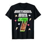 7th Birthday I'm 7 Years Old Pixel Gamer Kids Boys