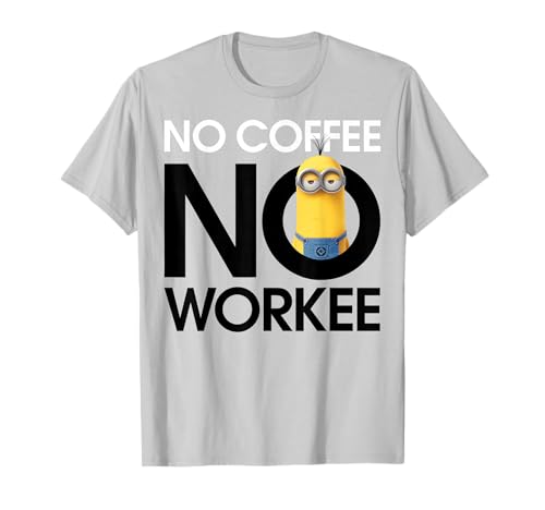Despicable Me Minions No Coffee No Workee Portrait T-Shirt