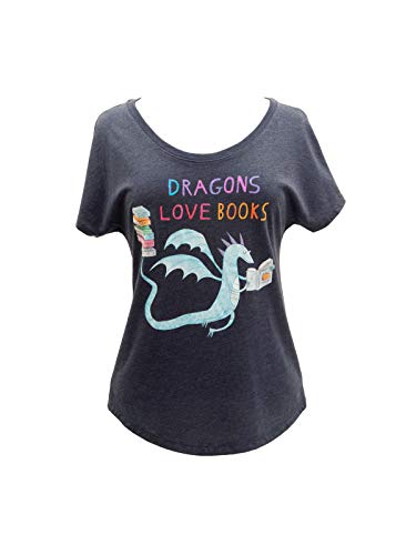 Out of Print Dragons Love Books Dolman Shirt Small