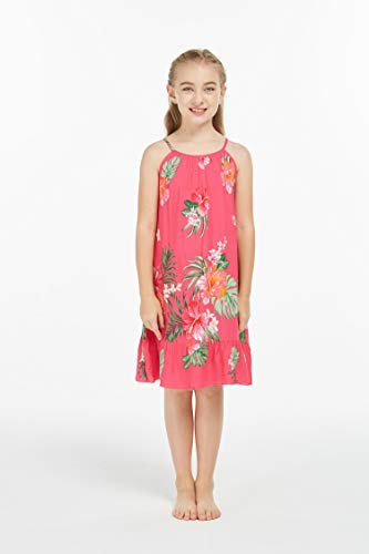 Girl Hawaiian Round Neck Dress in Pretty Tropical4