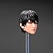 Fremego 1/6 Scale Male Head Sculpt,Asian Male Plastic Hair Head Carved Carving for 12inch Soldier Action Figure Collection