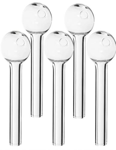 Recreational Glass (Oil) ManualBurners Transparent for Family (5 - Pack)