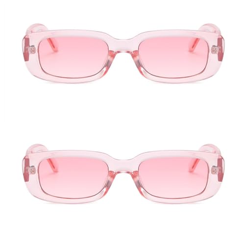 Image of IKANOO Retro Rectangle Sunglasses for Women Men Small Square Frame Trendy Y2K 90's Black Sunglasses