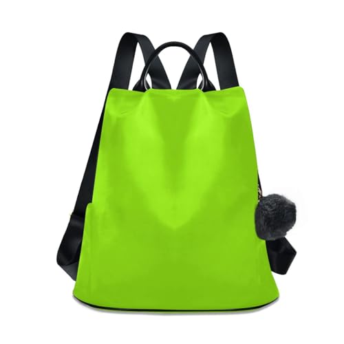 Sac à dos vert citronnelle contre les vols avec ouverture arrière et rangement compartimenté