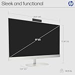 HP 27 inch All-in-One Desktop PC, FHD Touchscreen, Intel Core Ultra 7 155U, 16 GB RAM, 512 GB SSD, Intel Graphics, Windows 11 Home, Shell White, 27-cr1180 (2025) - Image 5