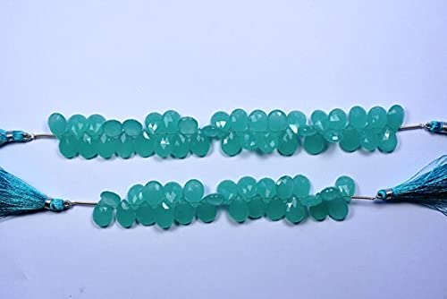 Quartz calcédoine bleu aqua calibré pour éviter les défauts de taille dans vos créations