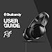 Skullcandy Riff On-Ear Wired Headphones, Convenient for Travel with 3.5mm AUX Plug, Built-in Microphone, Foldable Lightweight Comfortable Design, Durable Headband, Reliable Simplicity - Black
