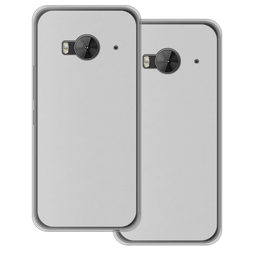 UOGNADGD 2-Pack TPU Case Compatible with HTC One Me Phone Cover - Shockproof Flexible Protective Accessories with Precise Cutouts (White+White)