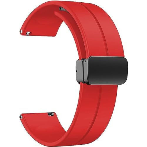 Image of LORENZ Silicone 22mm Replacement Watch Strap with Adjustable Magnetic Lock Feature