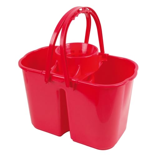 GENERIC 14L RED Double Mop Bucket & Wringer 8+6ltr 102950R