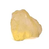 REAL-GEMS Gemstone For Jewelry Making Raw Gemstone 61.00 Carat Lemon Topaz Rough Stone Gems Necklace For Women And Men